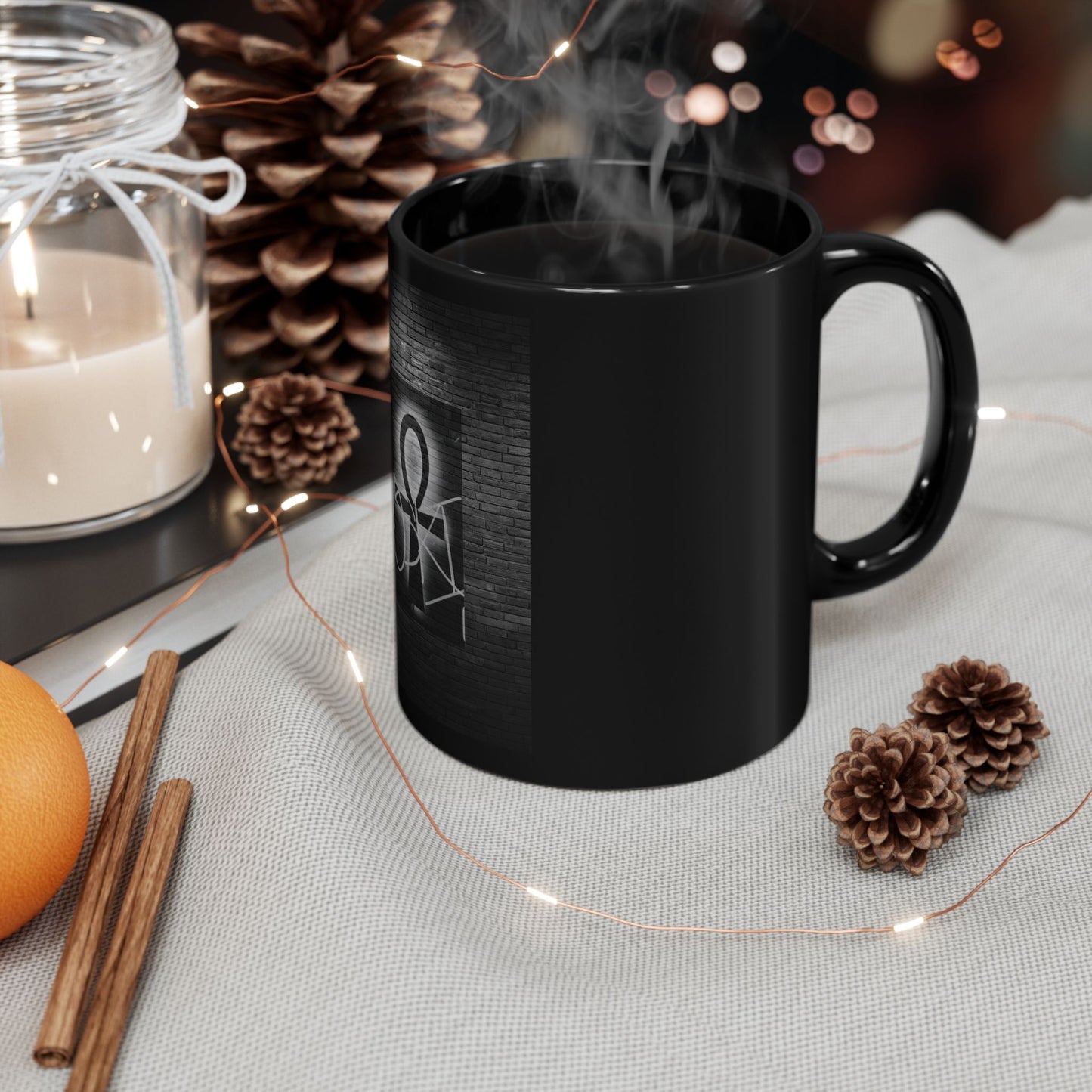 Wake up Mugs: Odinology Black on Black Mug