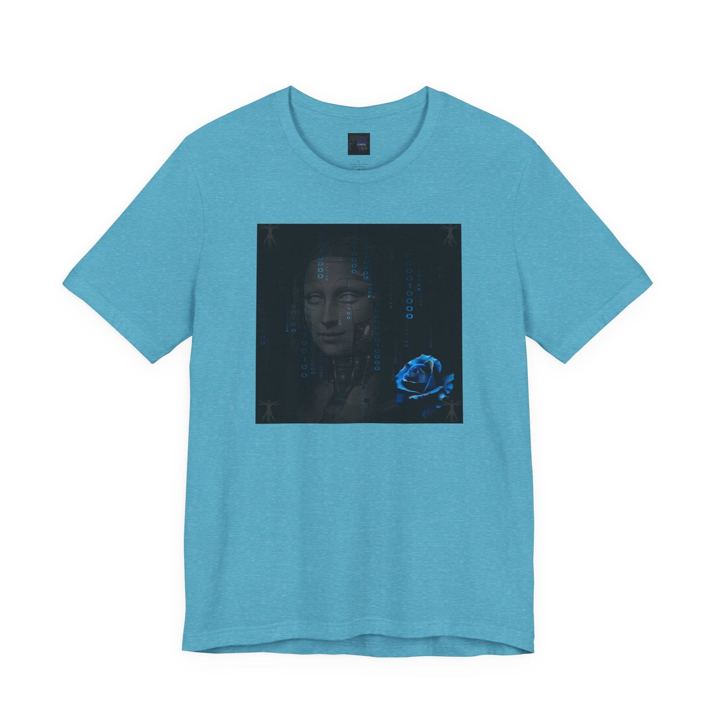 Project X Collection: Mona Lisa Blue Rose Tee - Available in 4 colors
