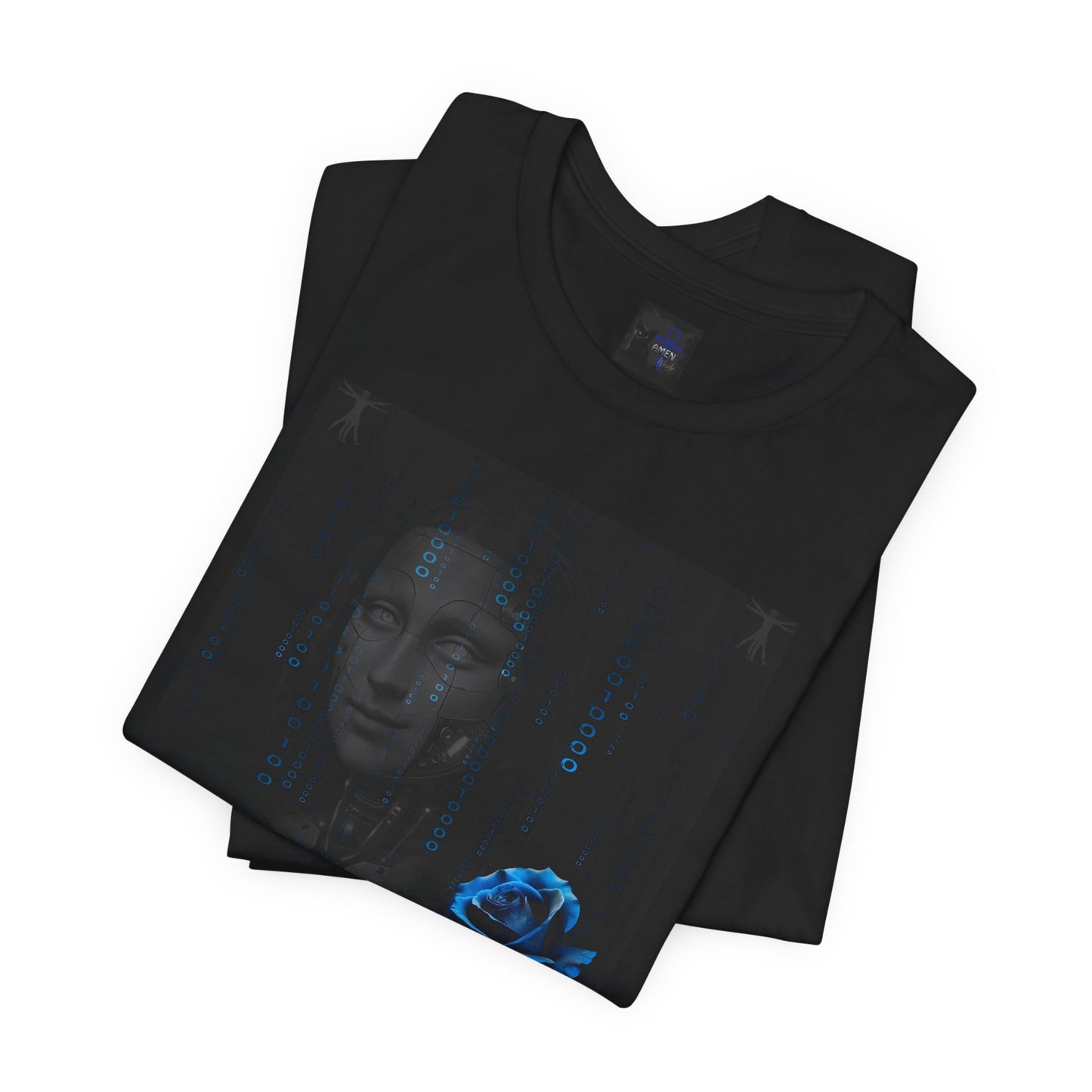 Project X Collection: Mona Lisa Blue Rose Tee - Available in 4 colors