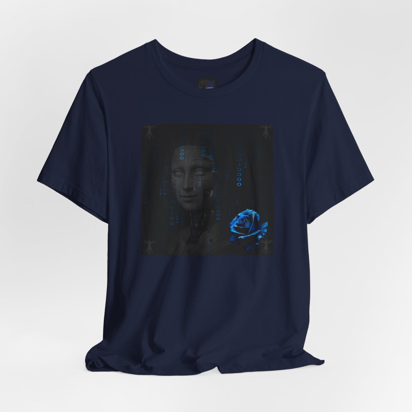 Project X Collection: Mona Lisa Blue Rose Tee - Available in 4 colors