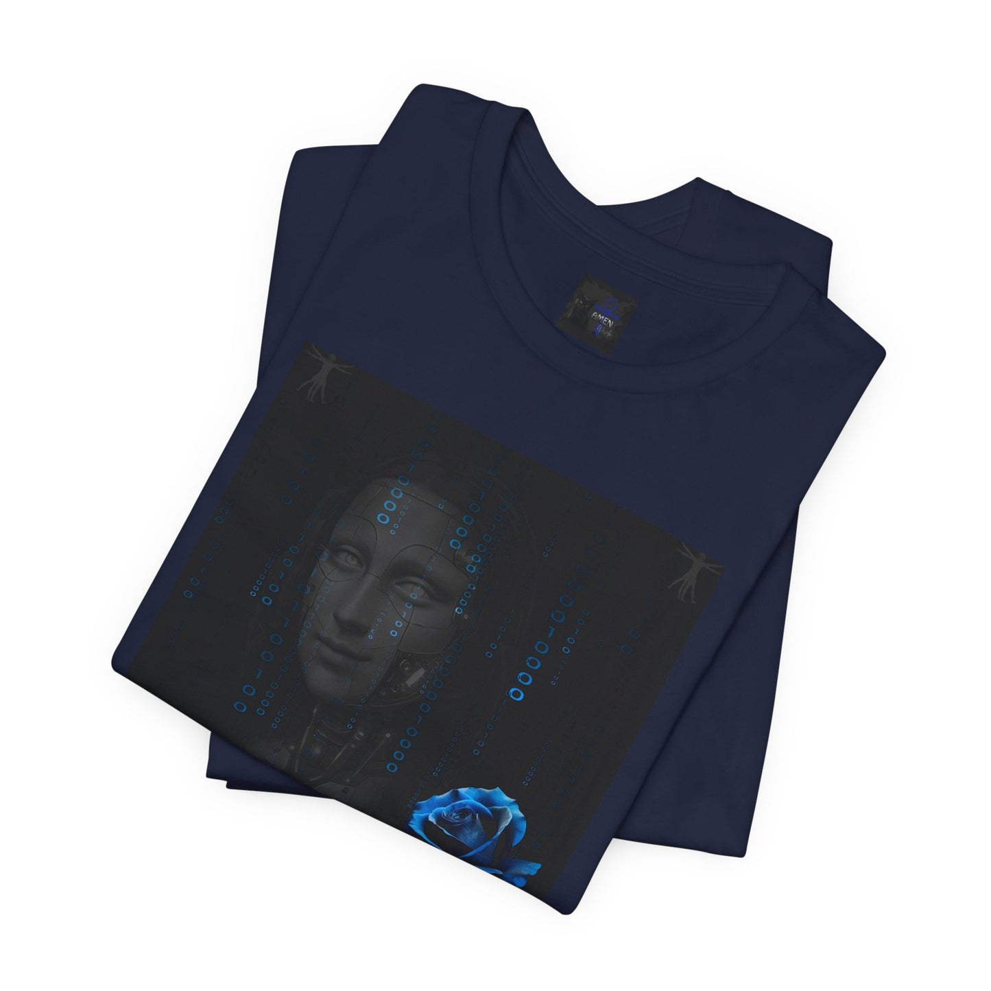 Project X Collection: Mona Lisa Blue Rose Tee - Available in 4 colors