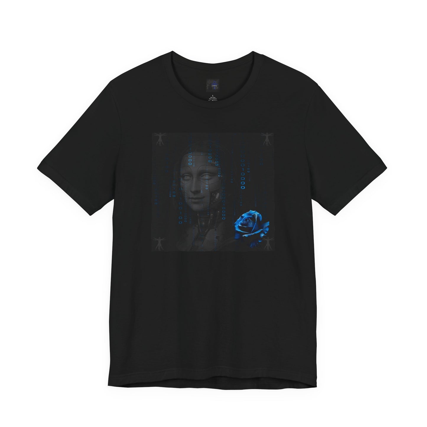 Project X Collection: Mona Lisa Blue Rose Tee - Available in 4 colors