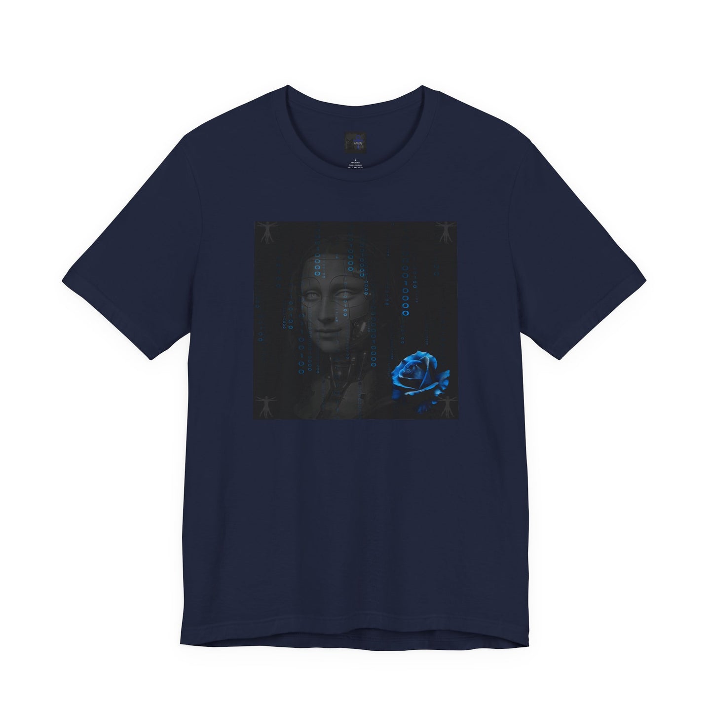 Project X Collection: Mona Lisa Blue Rose Tee - Available in 4 colors